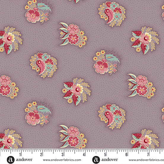 Fernshaw A1026P Purple Fred Andover fabrics