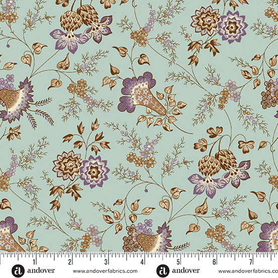 Fernshaw A1027T Teal Charles Andover fabrics