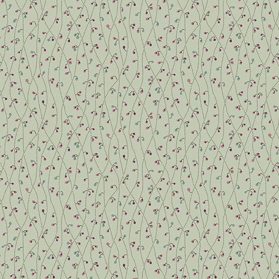 English Garden by Laundry Basket Quilts - A796T - Cottage - Blue Vetch - Andover fabrics