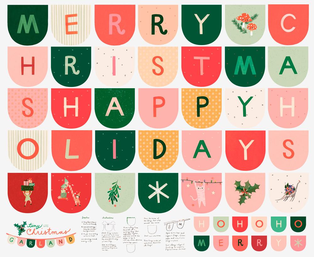 Tiny Christmas - Panel Snow M37138 11 Moda