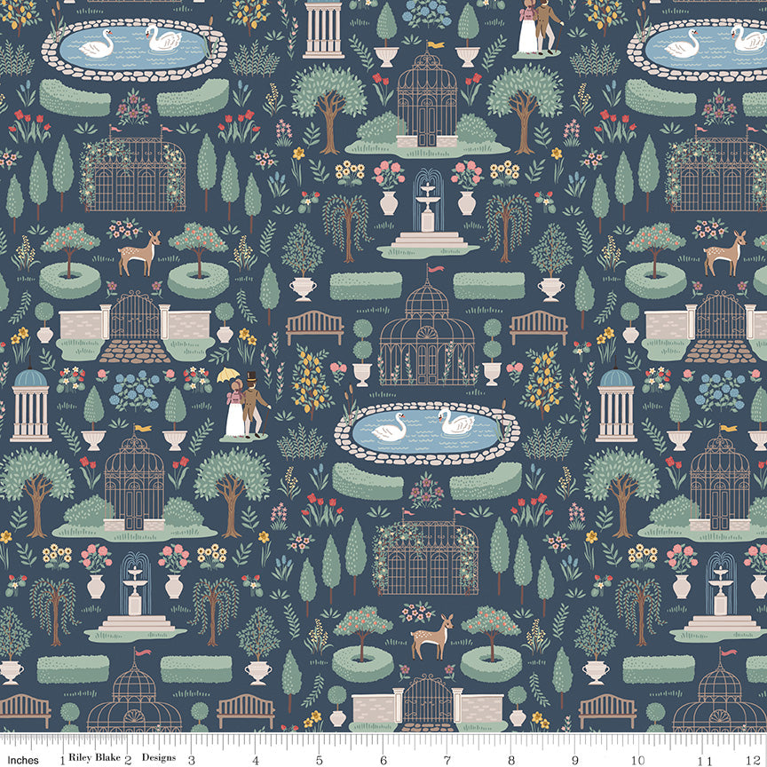 Emma - Jane Austen House - Highbury Navy - C16531-NAVY