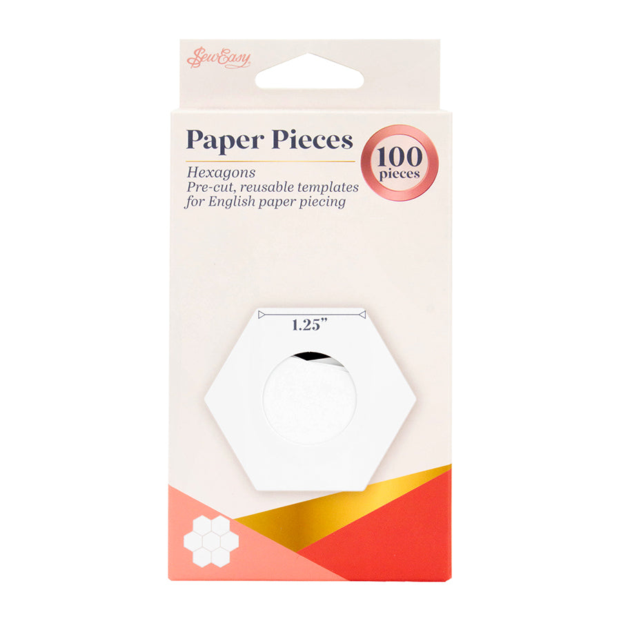 Hexagon Paper Pieces 1.25 inch x 100pcs Hexagon Paper Pieces 1.25 inch x 100pcs