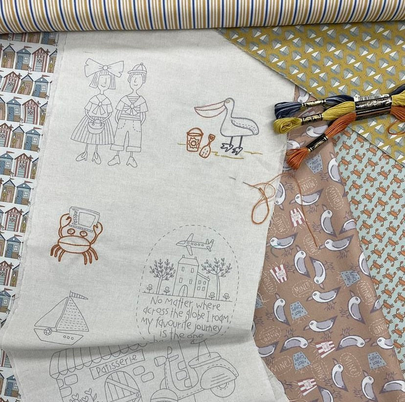 Sunkissed Sojourn DV6126 Linen Stitchery Devonstone Collection