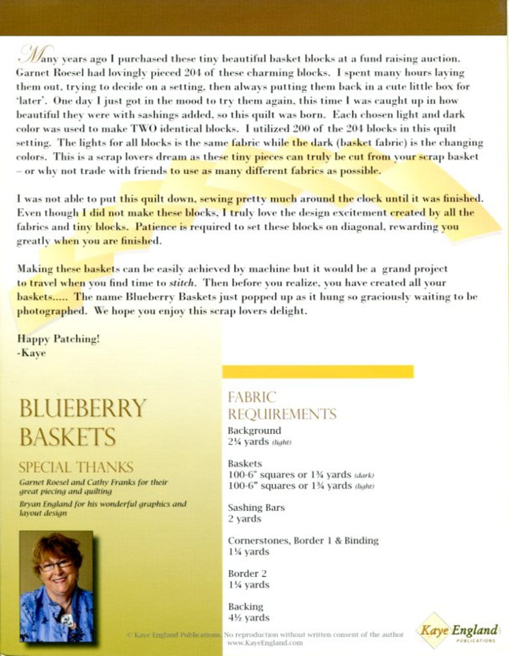 Kaye England Signature Scraps Blueberry Baskets