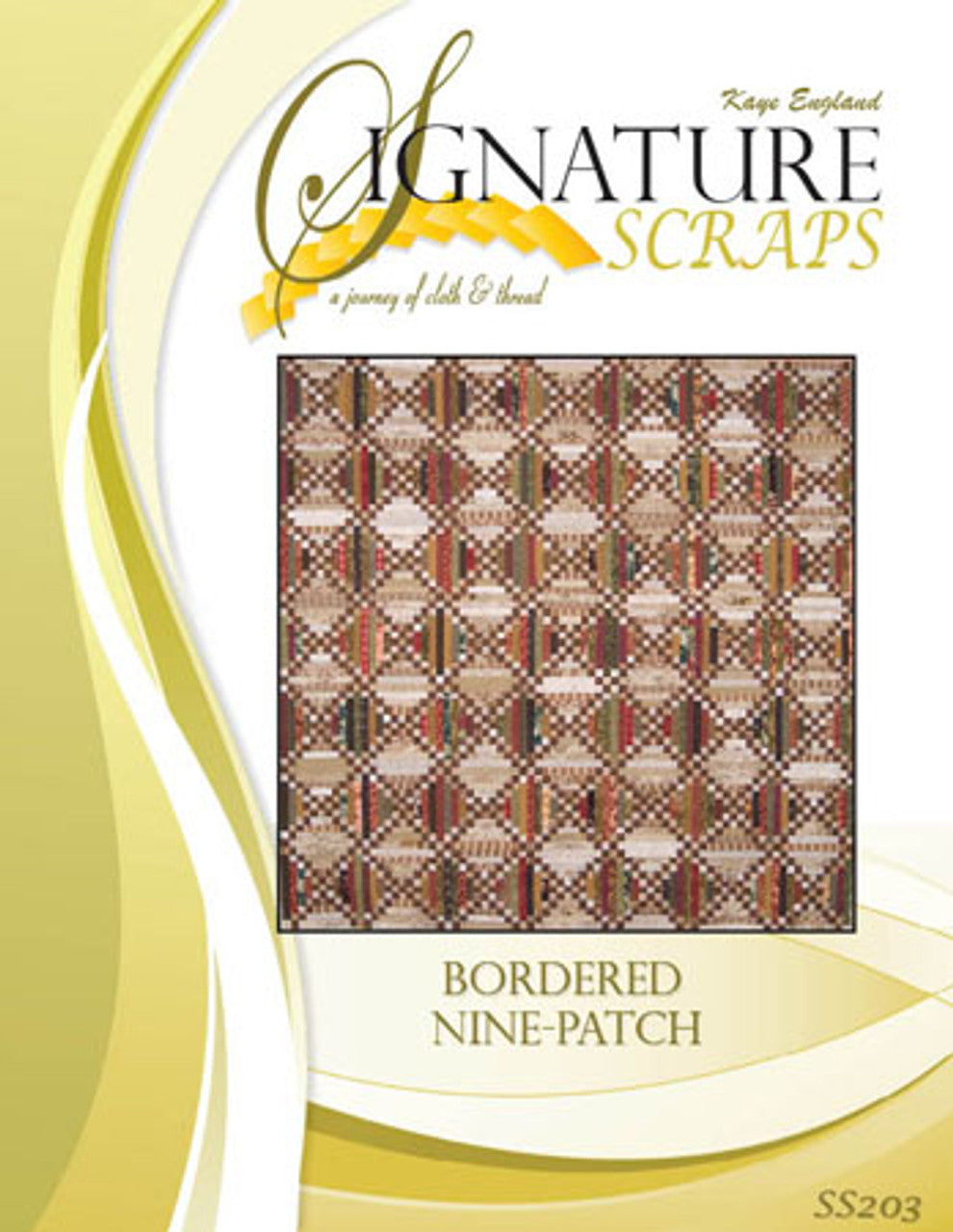 Kaye England Signature Scraps Bordered Nine-Patch