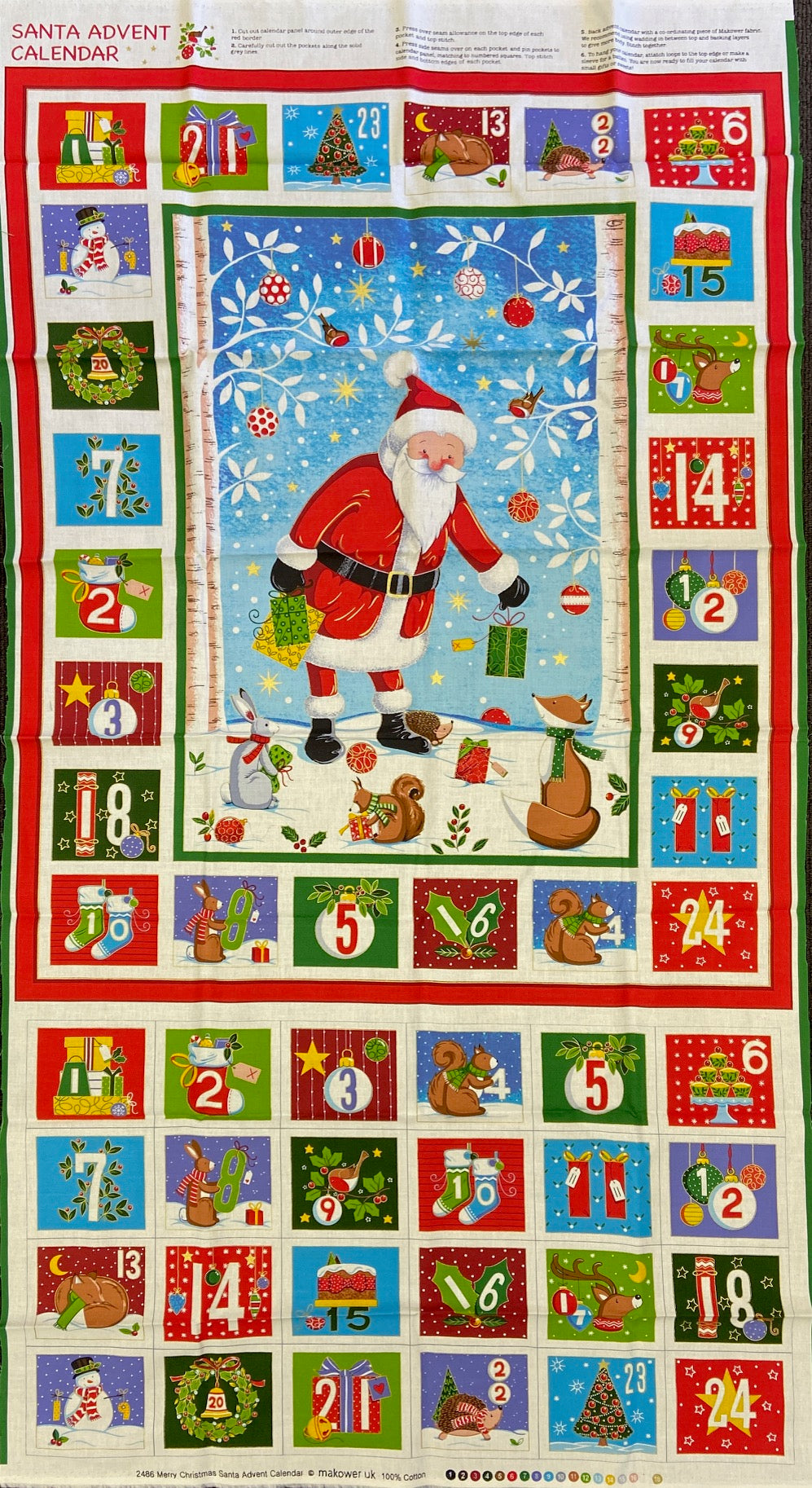 Merry Christmas Santa - Advent Calendar - 2486 Makower UK