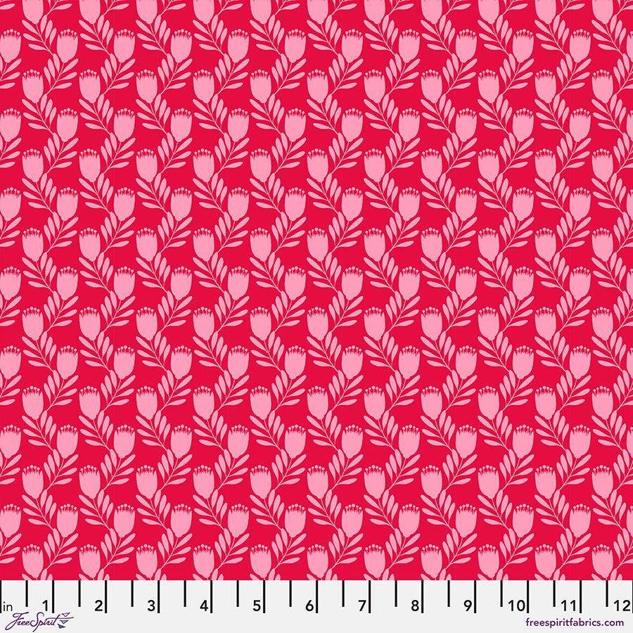 Paradise Blooms - Flourishing Flora - Ruby PWKI002.RUBY FreeSpirit Fabrics
