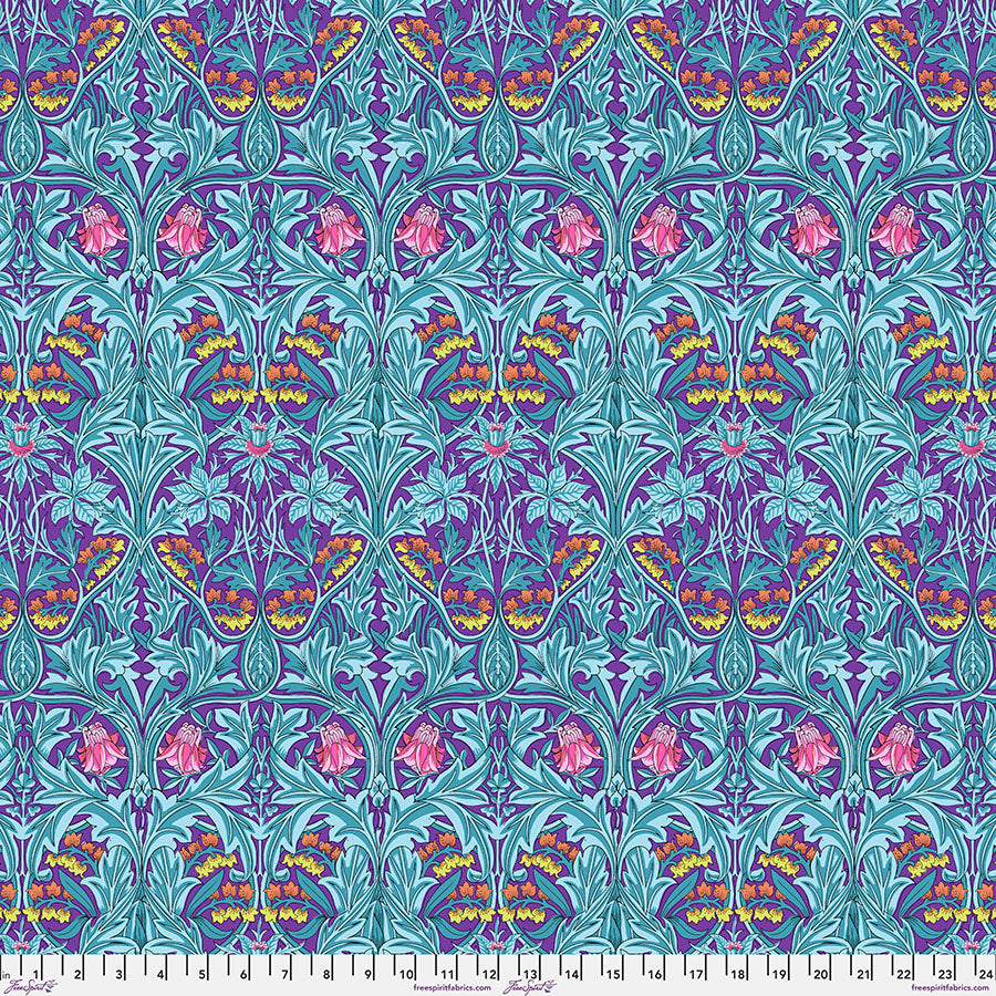 Kaffe x Morris & Co - Bluebell - Purple PWKW004.PURPLE FreeSpirit Fabrics