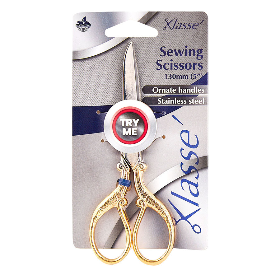 Klass Sewing Scissors ornate handle 130 mm