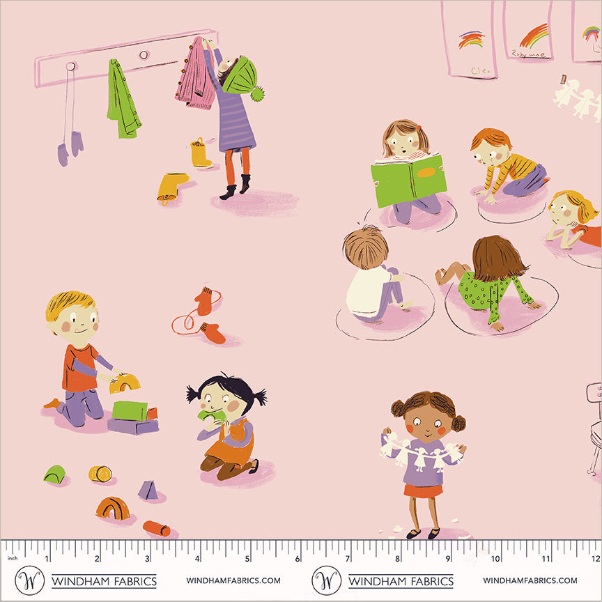 Heather Ross Favourites Kindergarten 43480D-1 Pink Windham Fabrics
