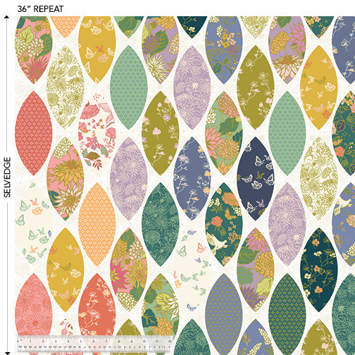 In the Garden by Jennifer Moore - 53683D-X - Petal Cheater Cloth - Multi - Windham Fabrics