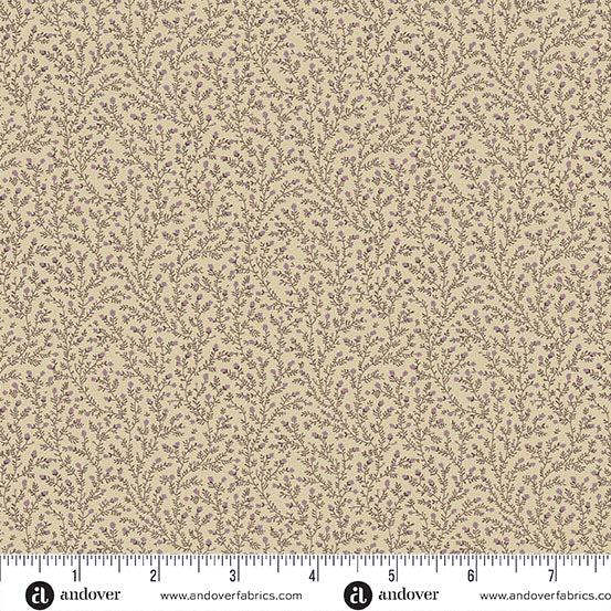 Wildflower Cottage by Renée Nanneman A1596L Sand Heather Andover Fabrics