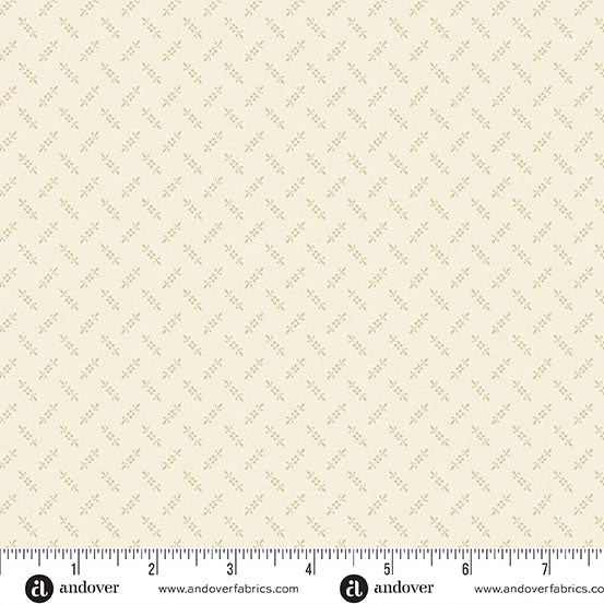 Wildflower Cottage by Renée Nanneman A1597L Alabaster Fern Moss Andover Fabrics