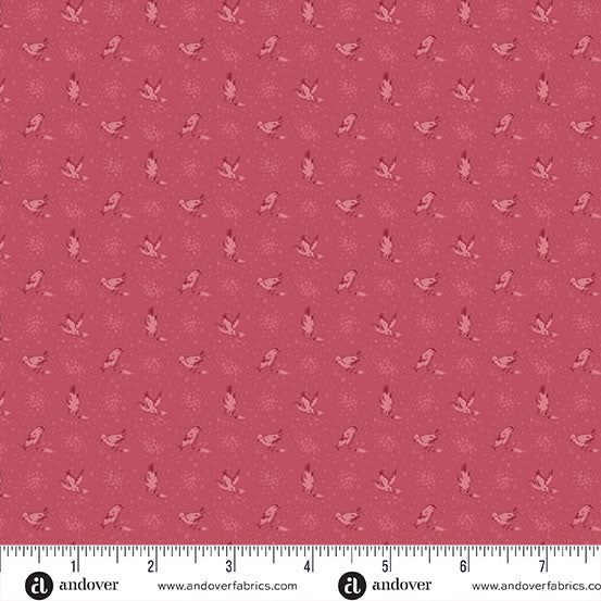 Wildflower Cottage by Renée Nanneman A1598R Poppy Meadowlarks Andover Fabrics