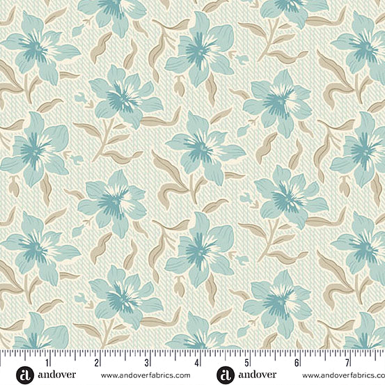 Sewing Bird by Laundry Basket Quilts A1604L Water Lilly Andover Fabrics