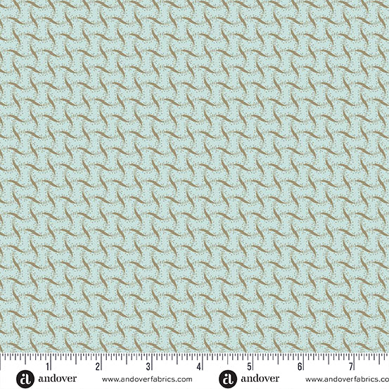 Sewing Bird by Laundry Basket Quilts A1611LB Adriatic Ribbon Weave Andover Fabrics