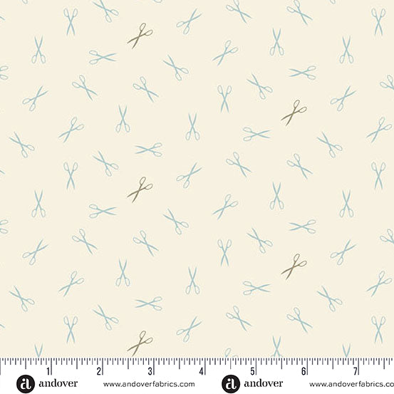 Sewing Bird by Laundry Basket Quilts A1612L Lace Good Scissors Andover Fabrics