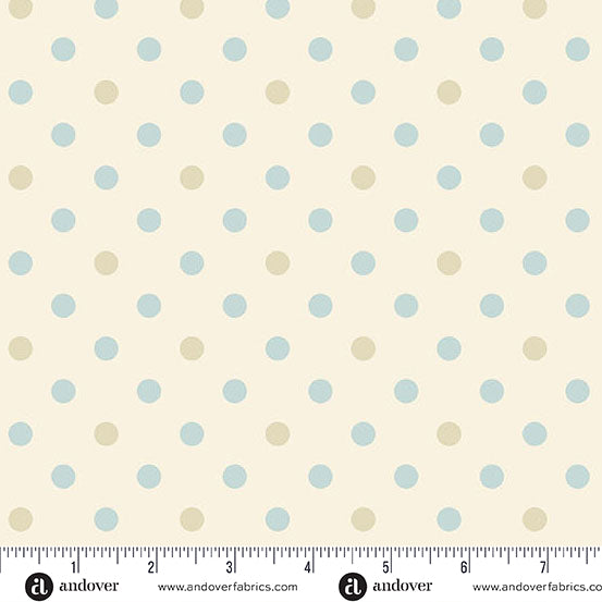 Sewing Bird by Laundry Basket Quilts A1615L Cream Pearls Andover Fabrics