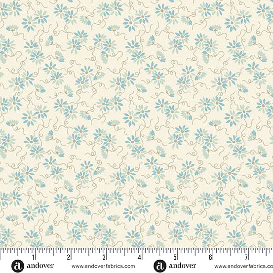 Sewing Bird by Laundry Basket Quilts A1616L Nimbus Daisy Chain Andover Fabrics