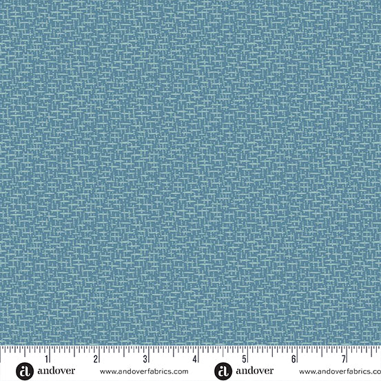 Sewing Bird by Laundry Basket Quilts A1619B Blueberry Tweed Andover Fabrics