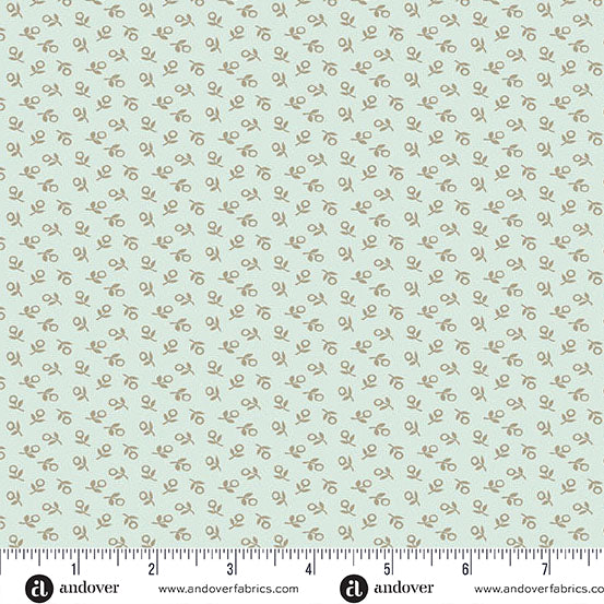 Sewing Bird by Laundry Basket Quilts A1621B Mist Love Knot Andover Fabrics