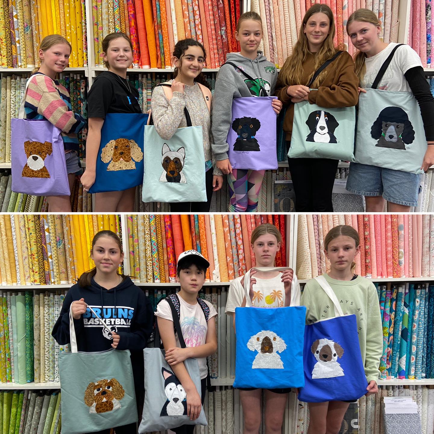 Creative Kids Can Sew Applique Dog  Bag Class