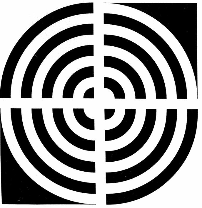 Circle Block - Black & White Circus Collection BF-83 Blockstar Fabrics