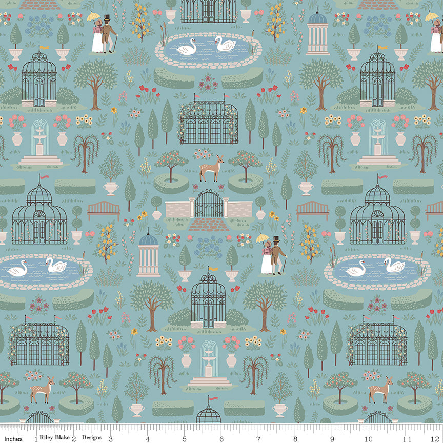 Emma - Jane Austen House - Highbury Blue - C16531-BLUE