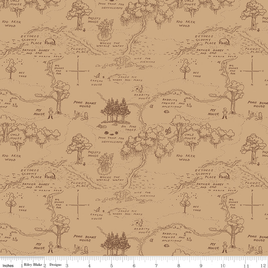 Winnie the Pooh - Map Brown - C17001-BROWN