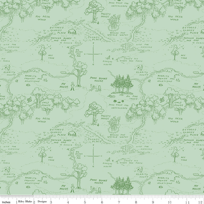 Winnie the Pooh - Map Green - C17001-GREEN