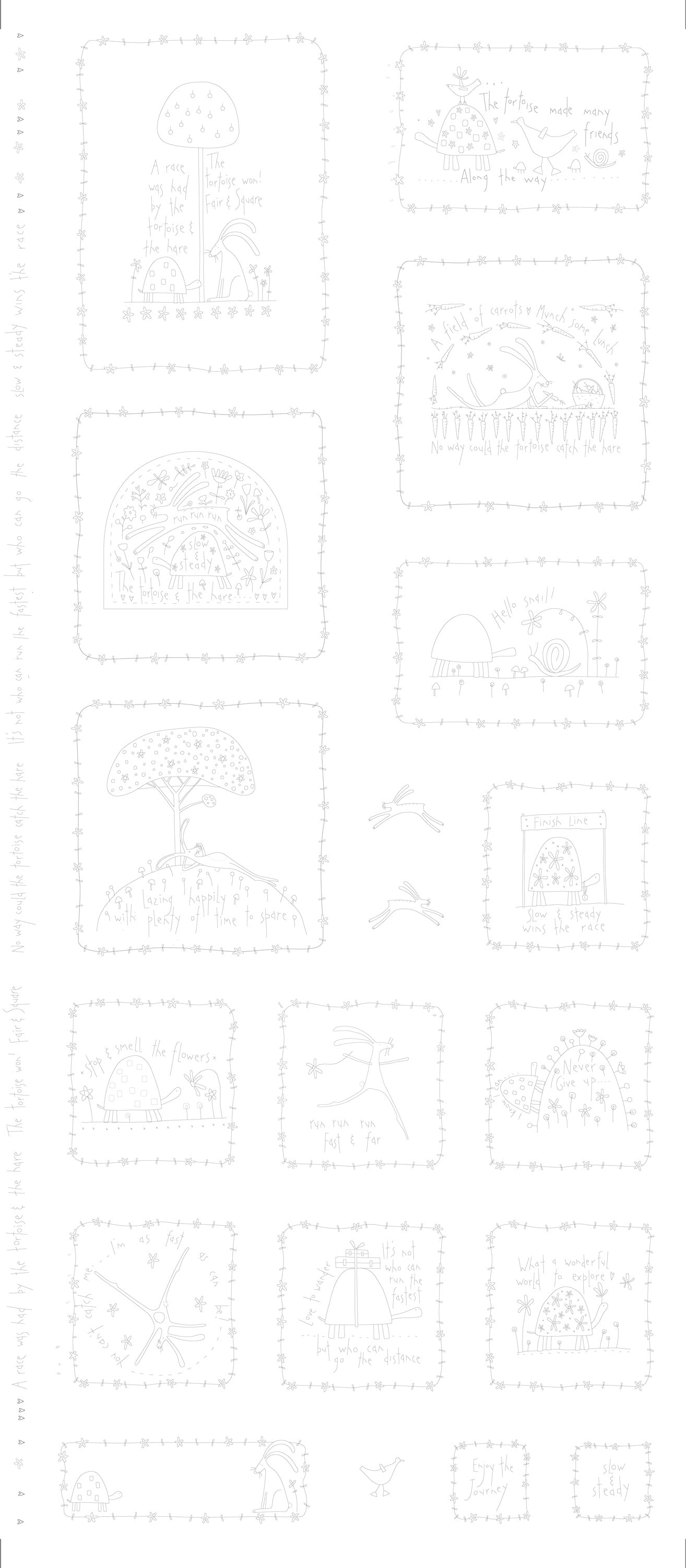 Slow and Steady DV7441 Stitchery Panel Devonstone Collection