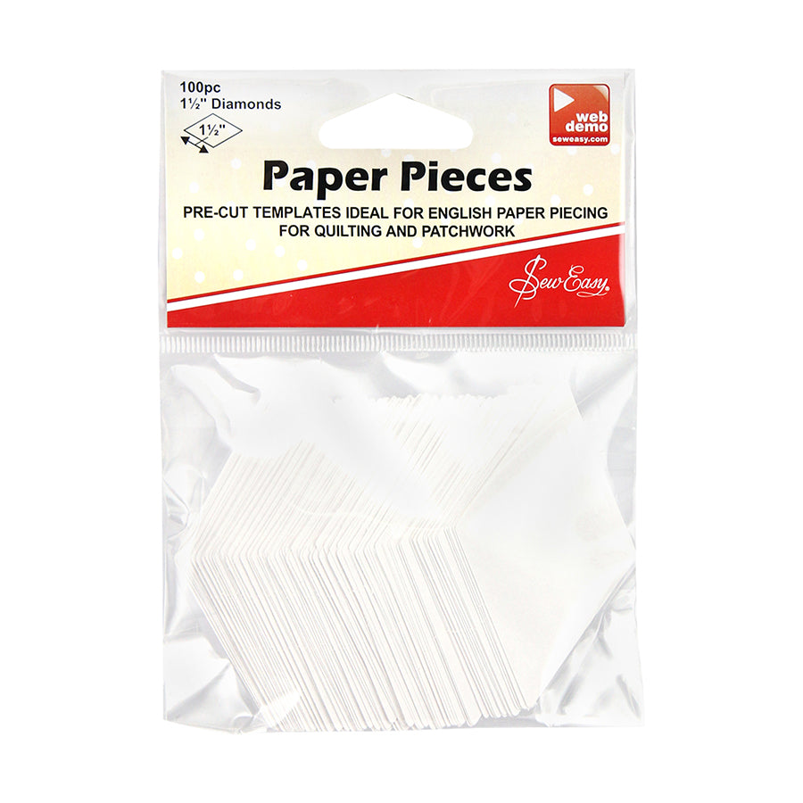 Sew Easy English paper piecing Diamonds 1 1/2 inch