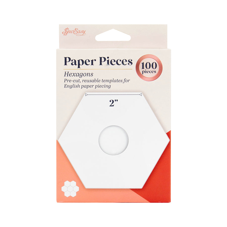 Sew Easy English paper piecing hexagon 2 inch