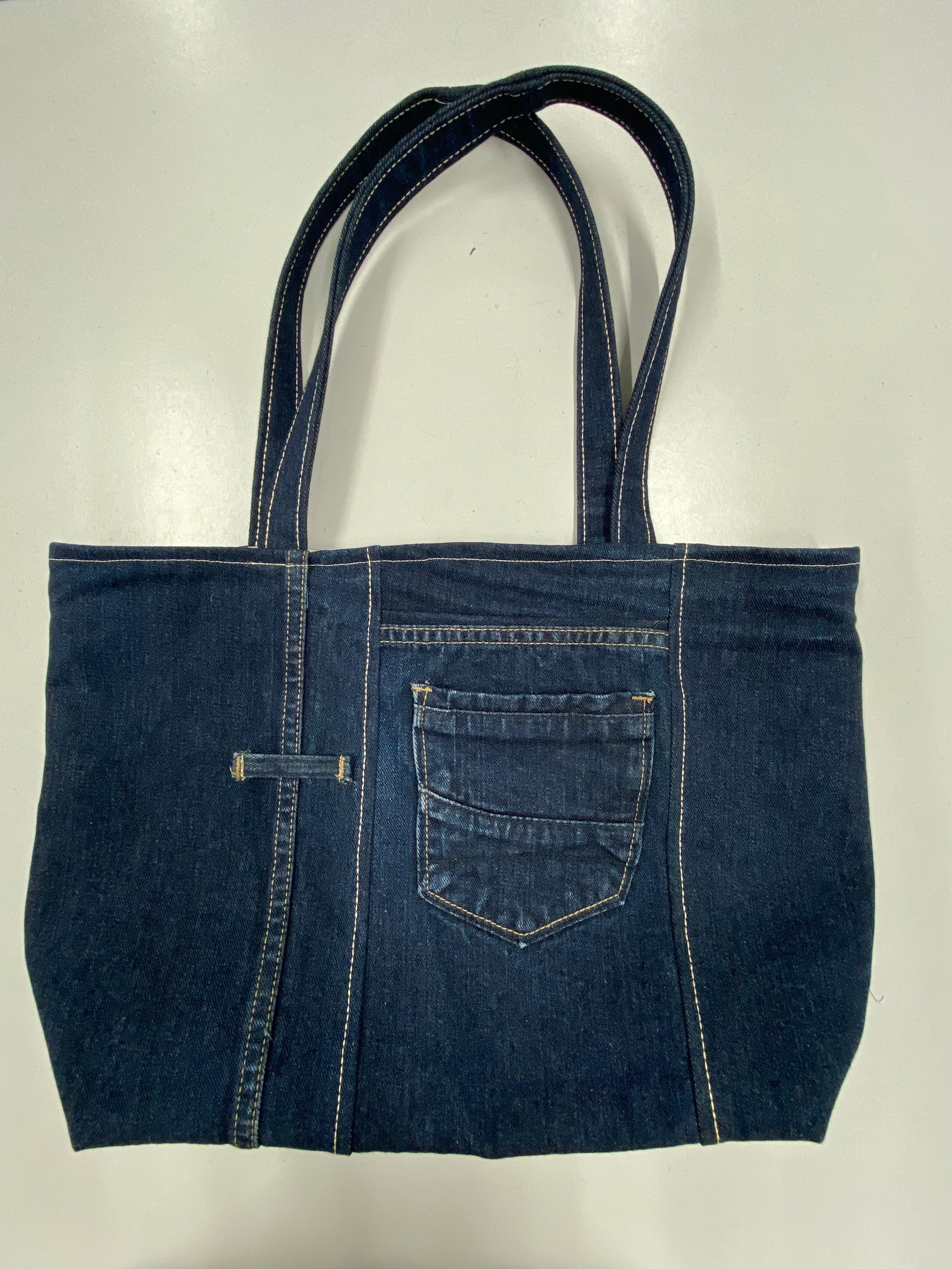 Creative Kids Can Sew Upcycled Denim Jeans Tote Bag