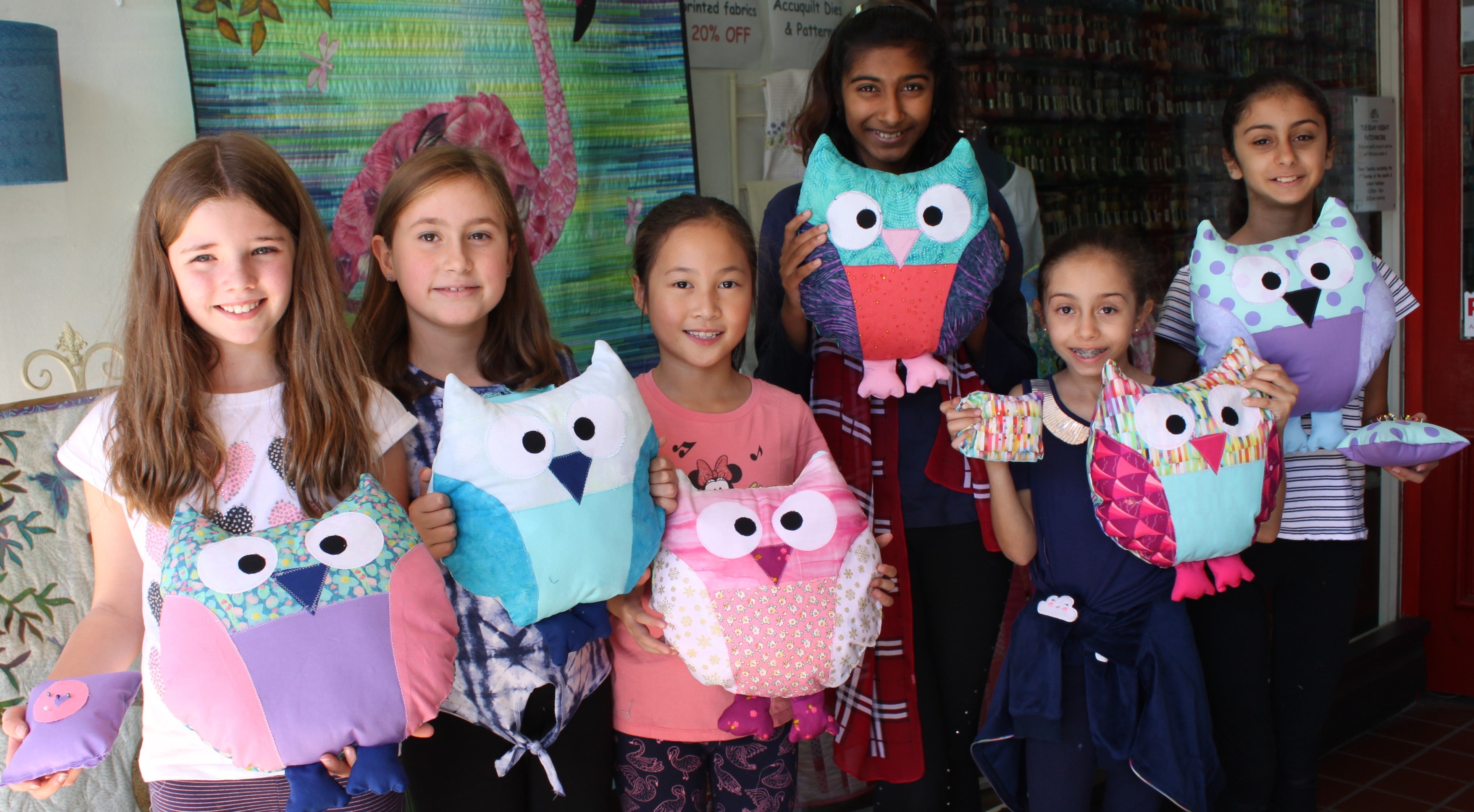 Creative Kids Can Sew Owl Cushion Class