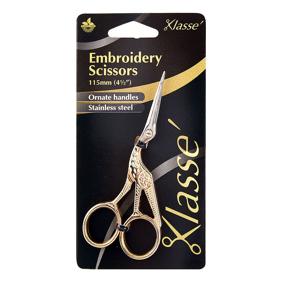 Klass Embroidery Scissors ornate handle 115mm