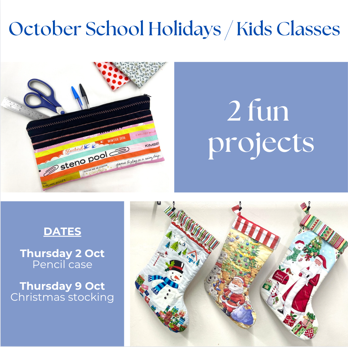 Creative Kids Can Sew Christmas Stocking Class
