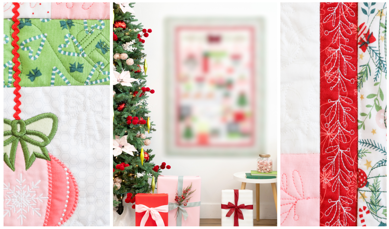 Machine Embroidery 2026 with Kimberbell Mistletoe Mystery Quilt