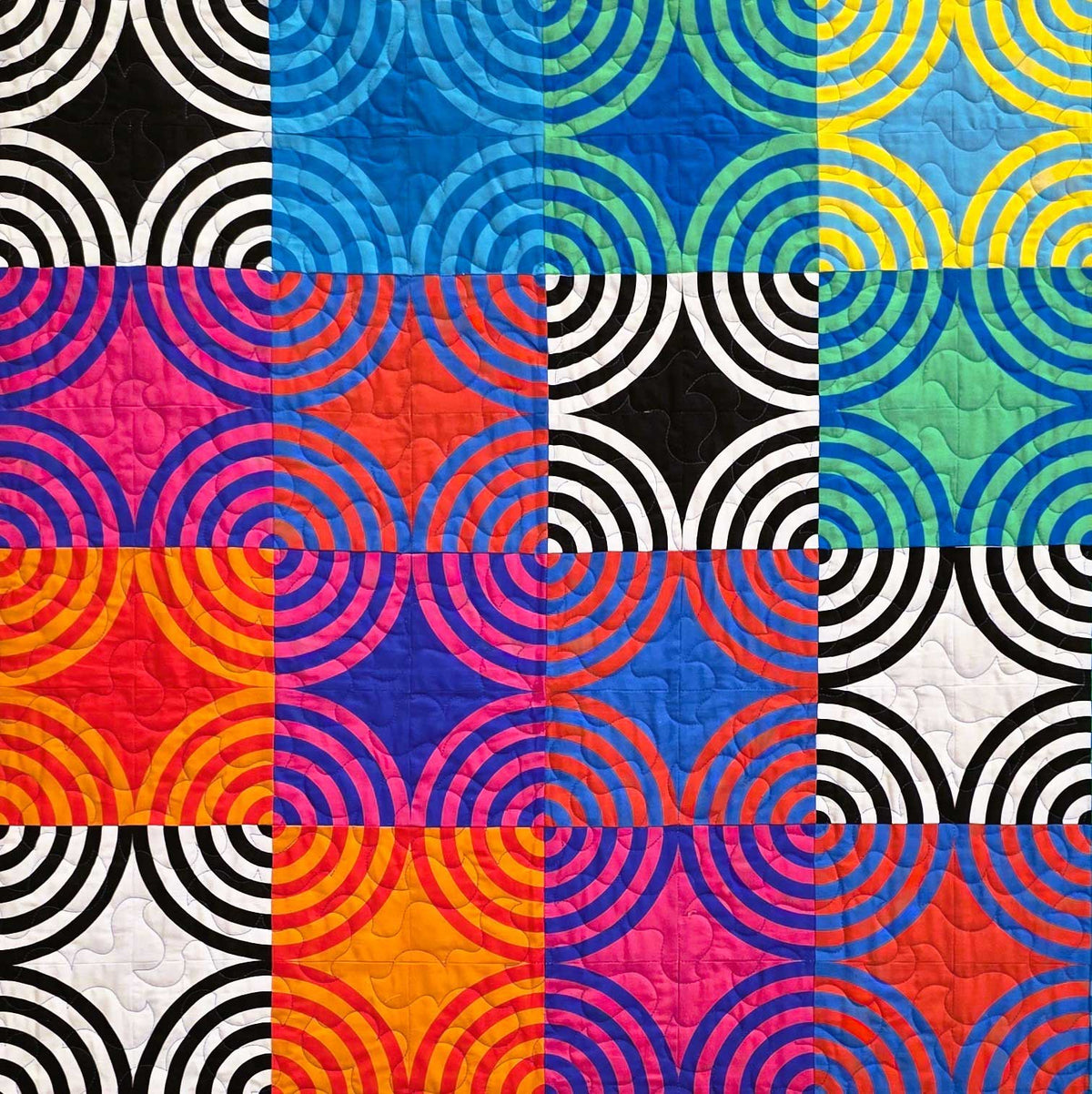 Circle Block - Black & White Circus Collection BF-83 Blockstar Fabrics