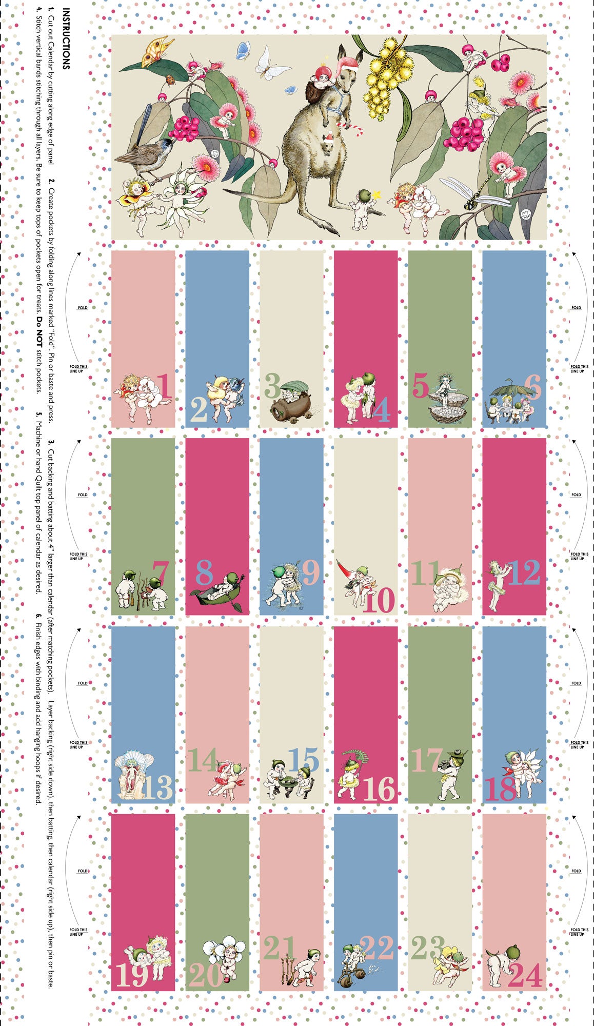 May Gibbs Collection - Advent Calendar - PANEL - MG1040 Devonstone Collection