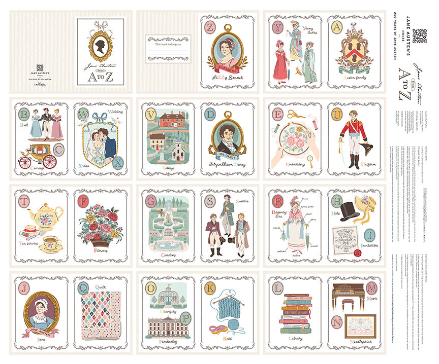 Emma - Jane Austen House - A to Z Panel 35 1/2" X 43" - CPD16547-PANEL