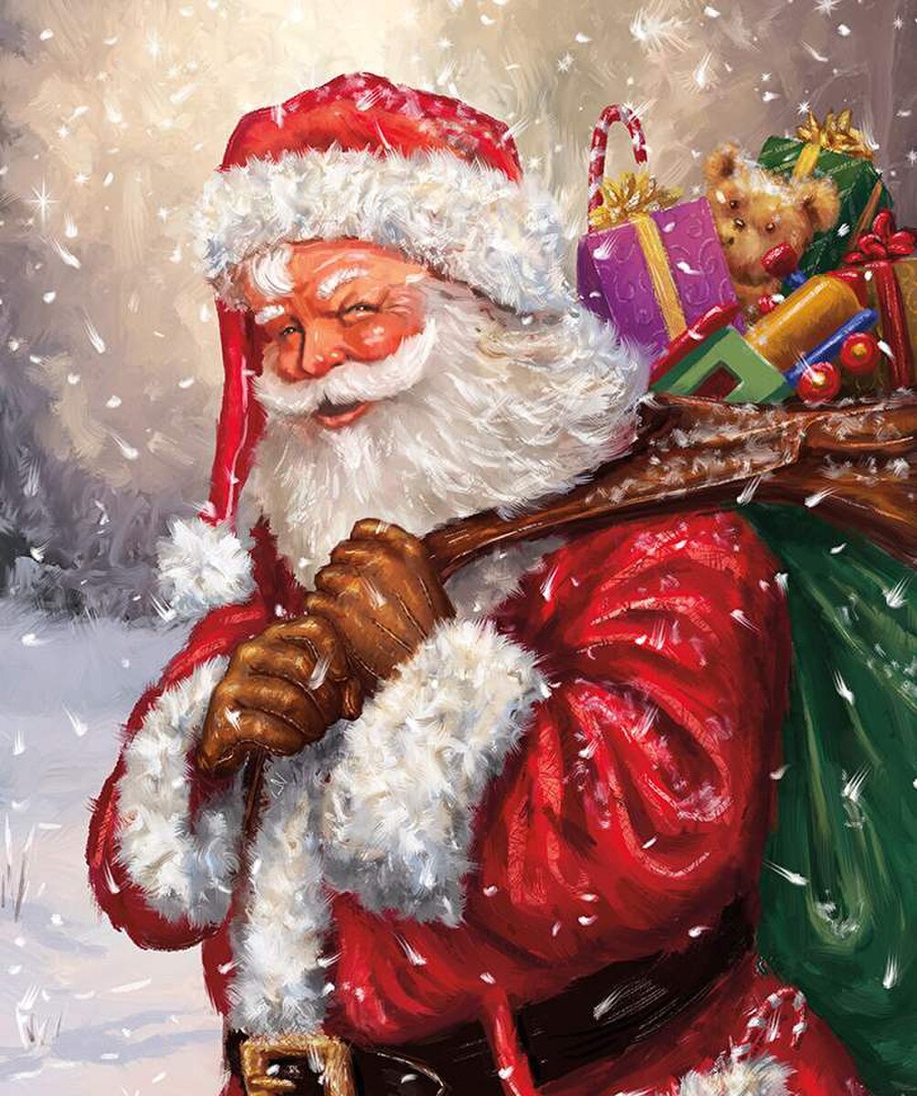 More Christmas Wishes Santa's Bag  PD16551-Panel