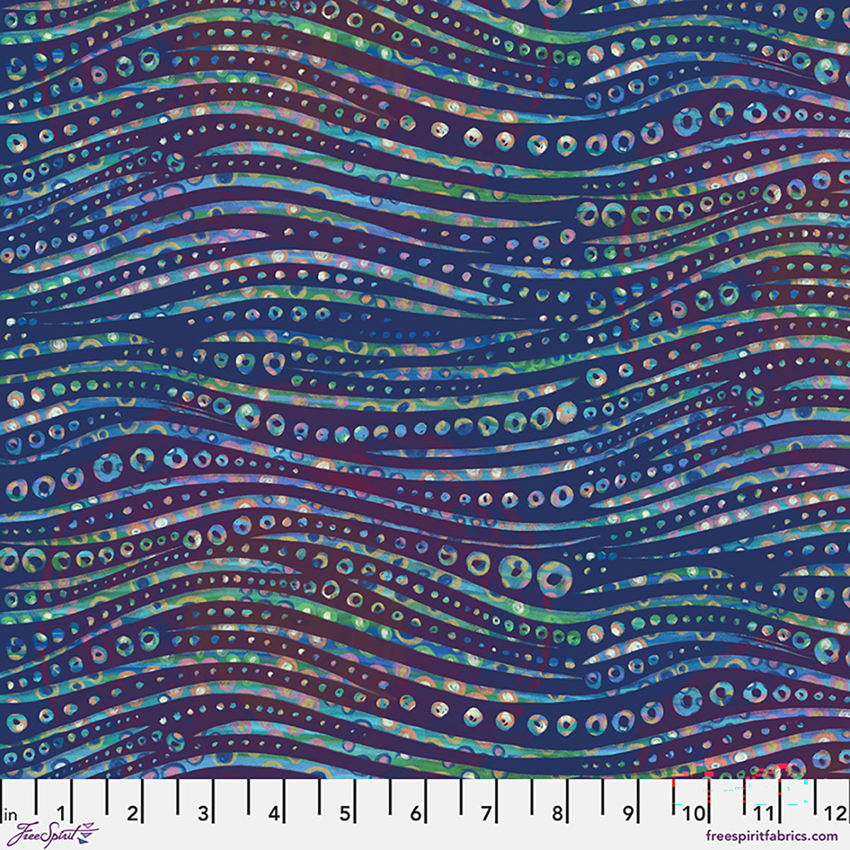 Helen Godden - Birds of a Feather - Wave - Midnight - PWHG021.MIDNIGHT - FreeSpirit Fabrics