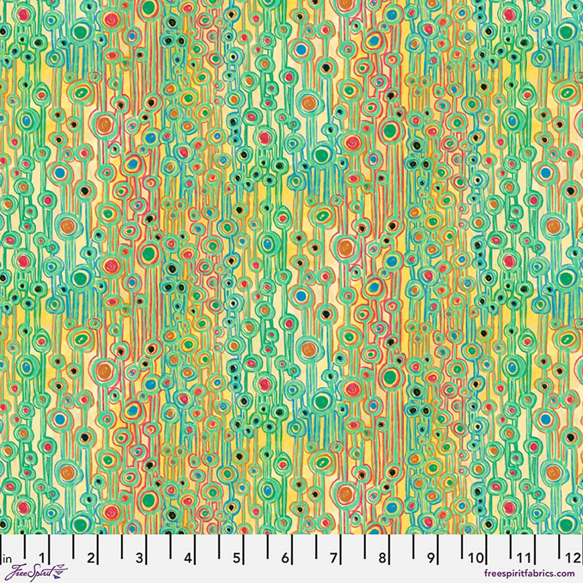 Helen Godden - Birds of a Feather - Baubles - Sun - PWHG023.SUN - FreeSpirit Fabrics