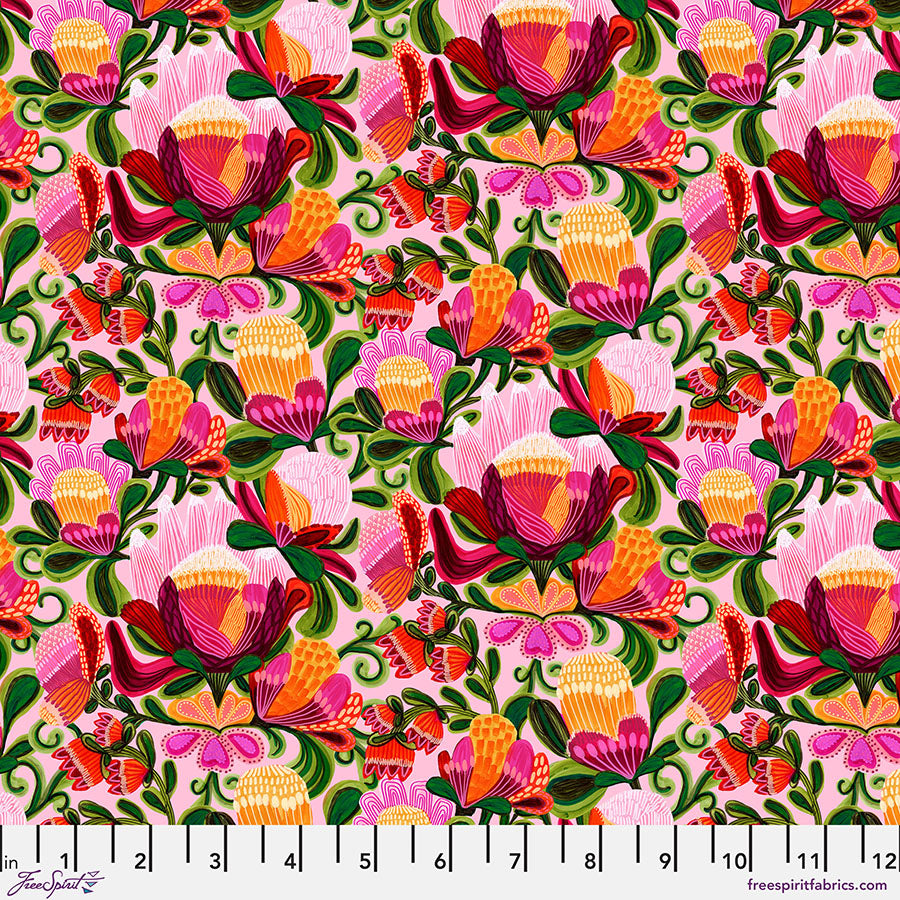 Paradise Blooms - Rococo Garden - Blush PWKI004.BLUSH FreeSpirit Fabri ...