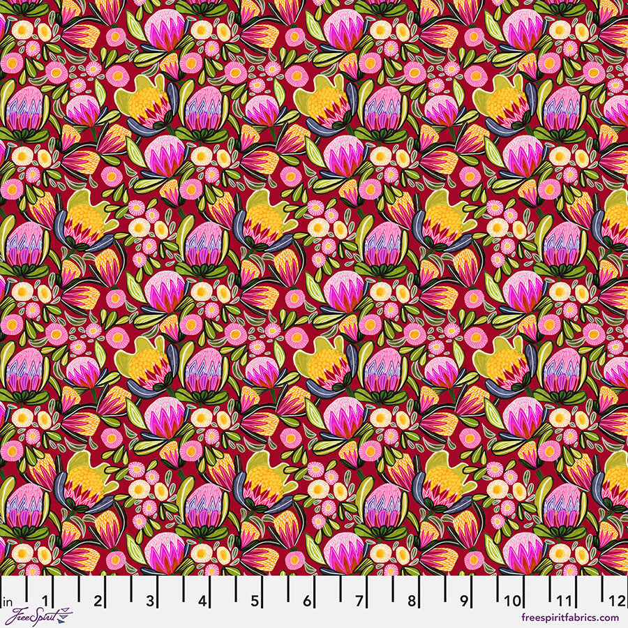 Paradise Blooms - Sugarbush Splendor - Garnet PWKI009.GARNET FreeSpirit Fabrics
