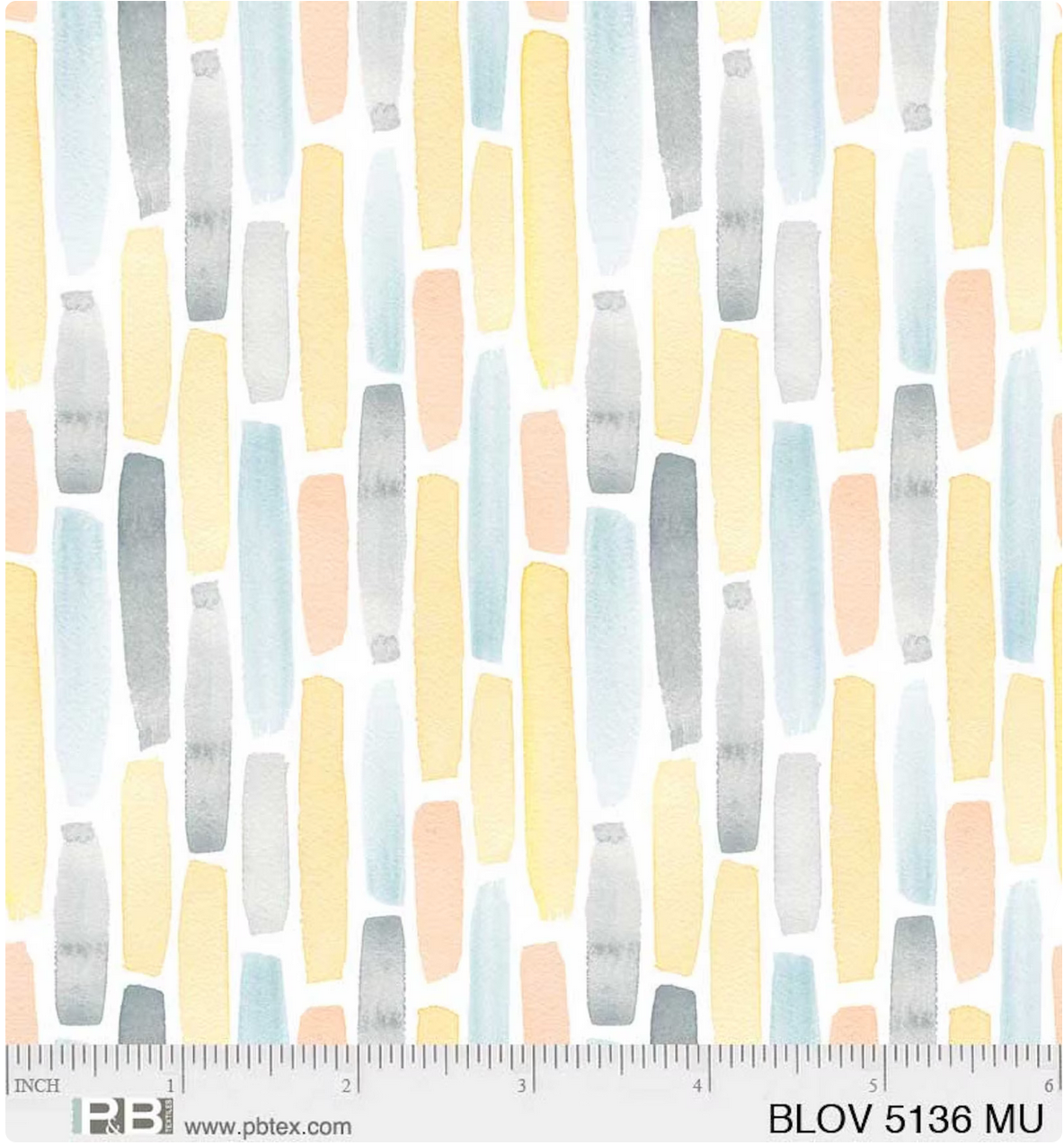 P&B Textiles Bunny Love Stripe BLOV-05136MU Multi