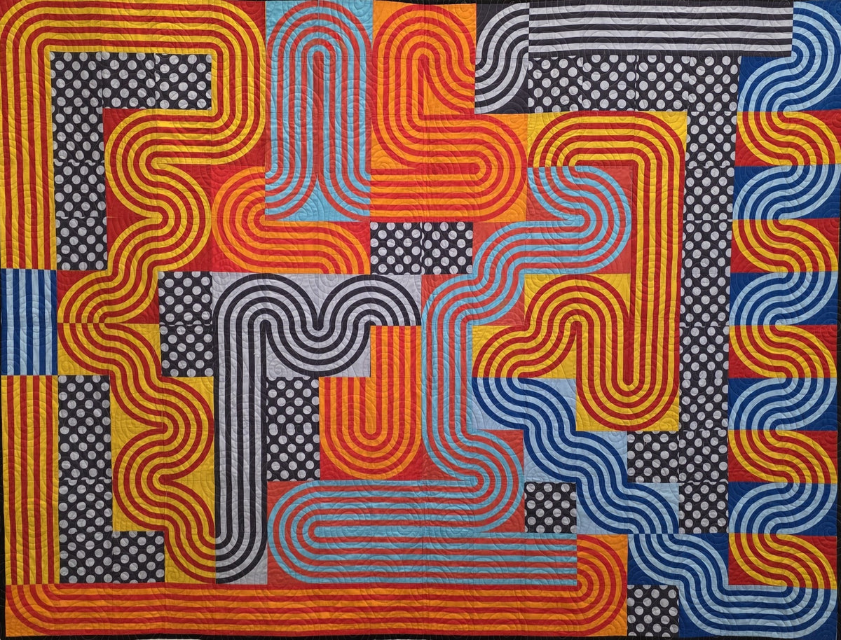 Circle Block - Black & White Circus Collection BF-83 Blockstar Fabrics
