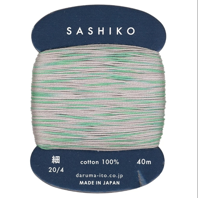 Sashiko Thread Variegated 40m 4Ply - Rain Sounds 301