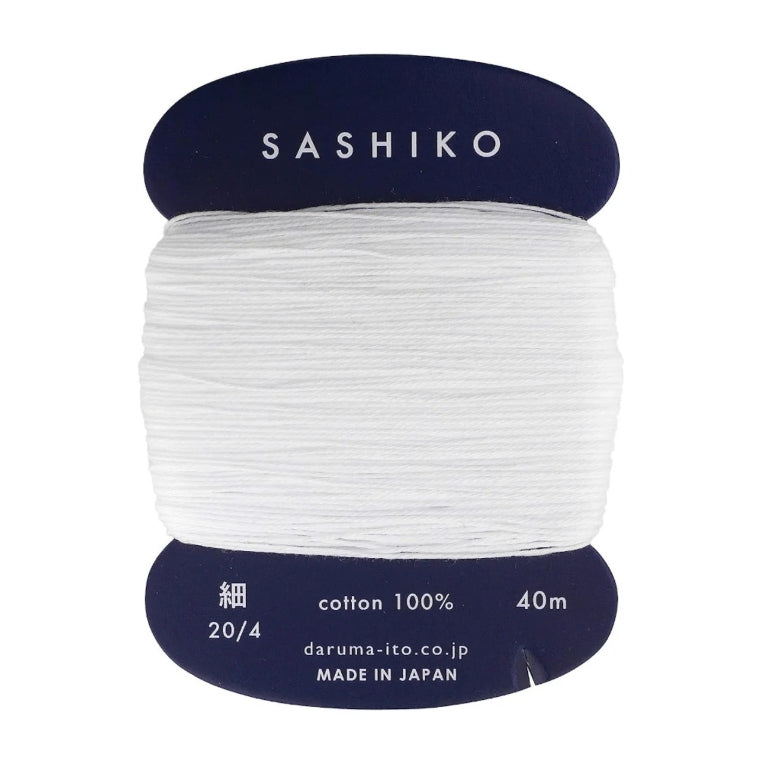 Sashiko Thread 40m 4Ply - White 201
